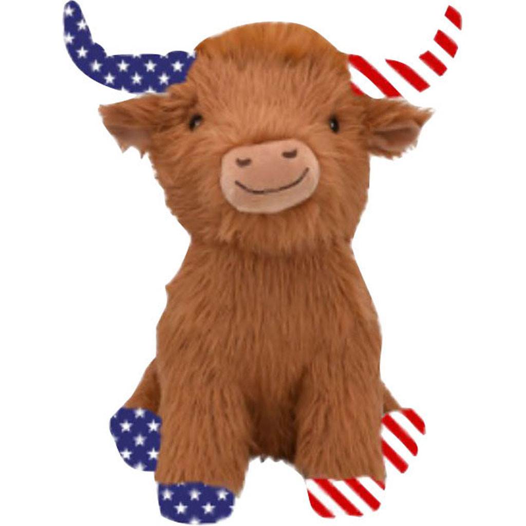 MULTIPET JUMBO AMERICANA HIGHLAND COW DOG TOY | BROWN | JUMBO