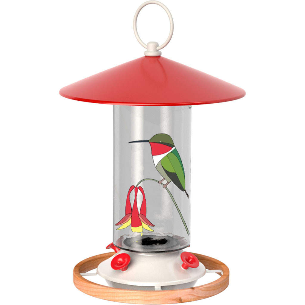 LIMITED EDITION EGGPICNIC METAL HUMMINGBIRD FEEDER | RED | 16 OZ