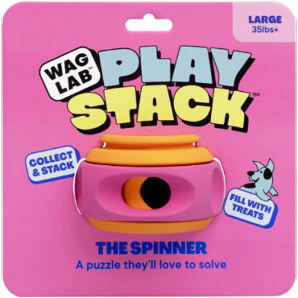 【新品未使用品】LGB BEWARE OF THE DOG タンク　初期 WAGLAB THE SPINNER PLAY STACK FOR DOGS | PINK/ORANGE | LG | 011019