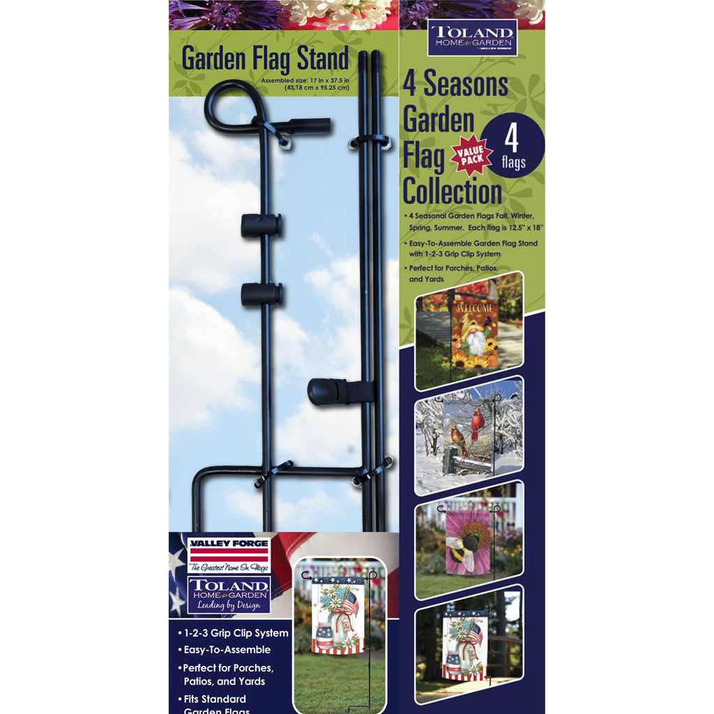 TOLAND 3-PIECE GARDEN FLAG STAND | 17X37.5 IN | 085128 - Bradley