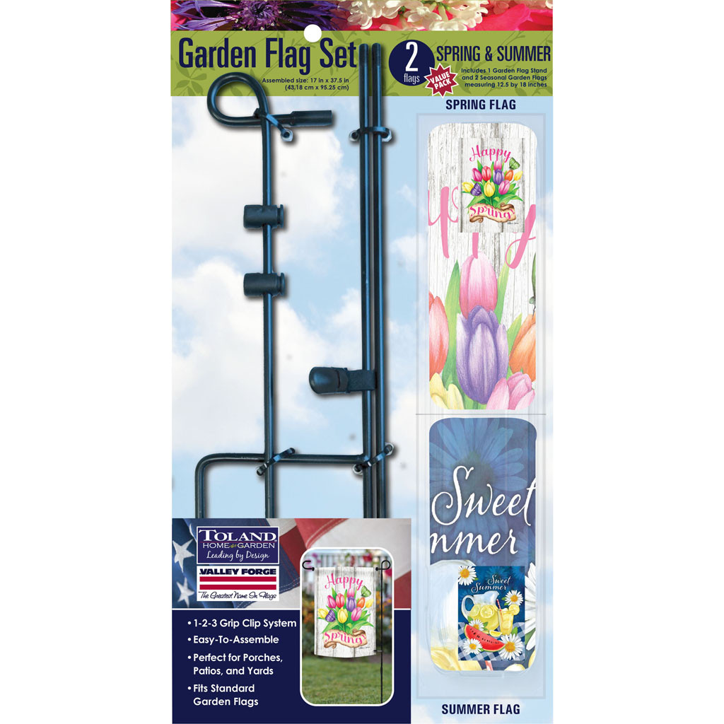 TOLAND 3-PIECE GARDEN FLAG STAND | 17X37.5 IN | 085128 - Bradley