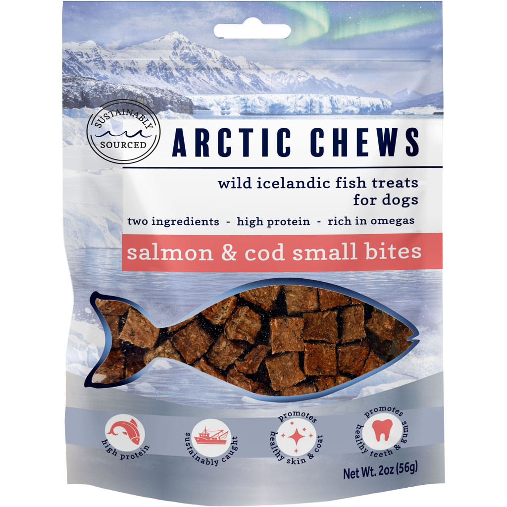 FF ARCTIC CHEWS SMALL BITES SALMON & COD DOG TREAT | 2 OZ | 027423