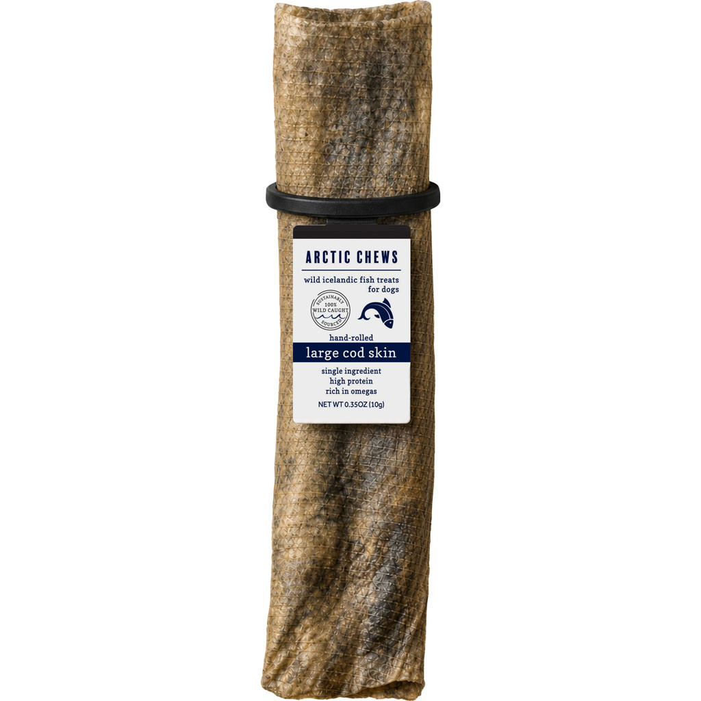 FF ARCTIC CHEWS HANDFOLDED COD SKIN DOG TREAT | SM-5 PK | 027418