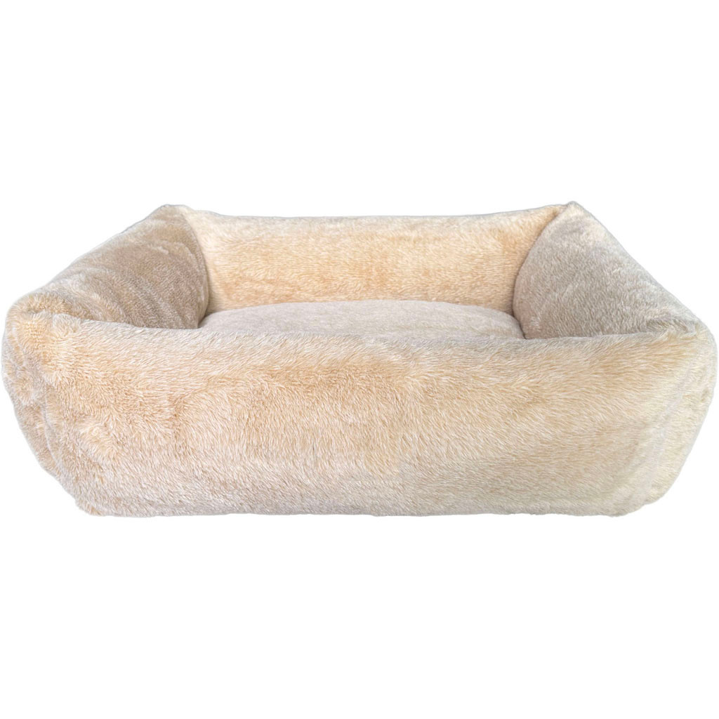 SLEEP ZONE FAUX FUR RECTANGLE BED | IVORY | 30 IN | 692279