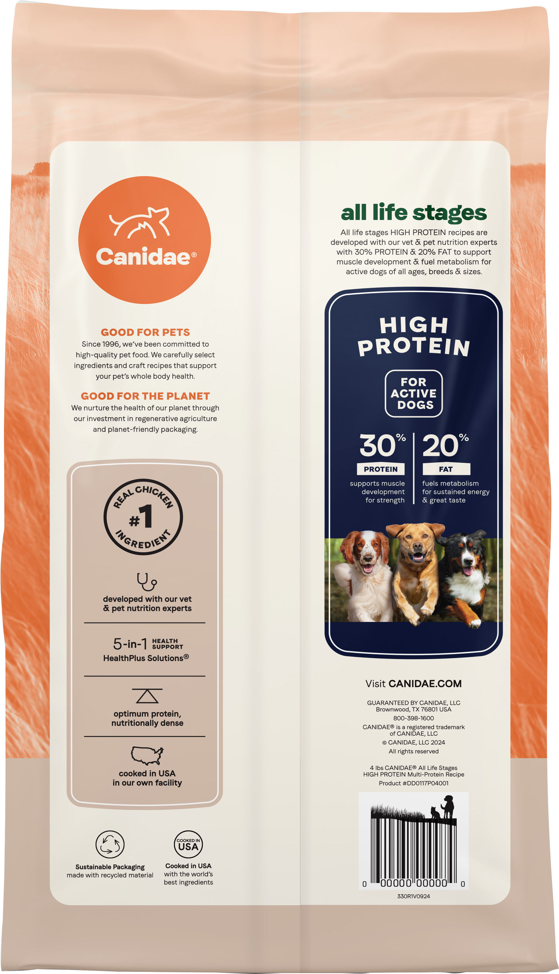 ALL LIFE STAGES HIGH PROTEIN DOG FOOD | CHICKEN/TURKEY/LAMB/FISH