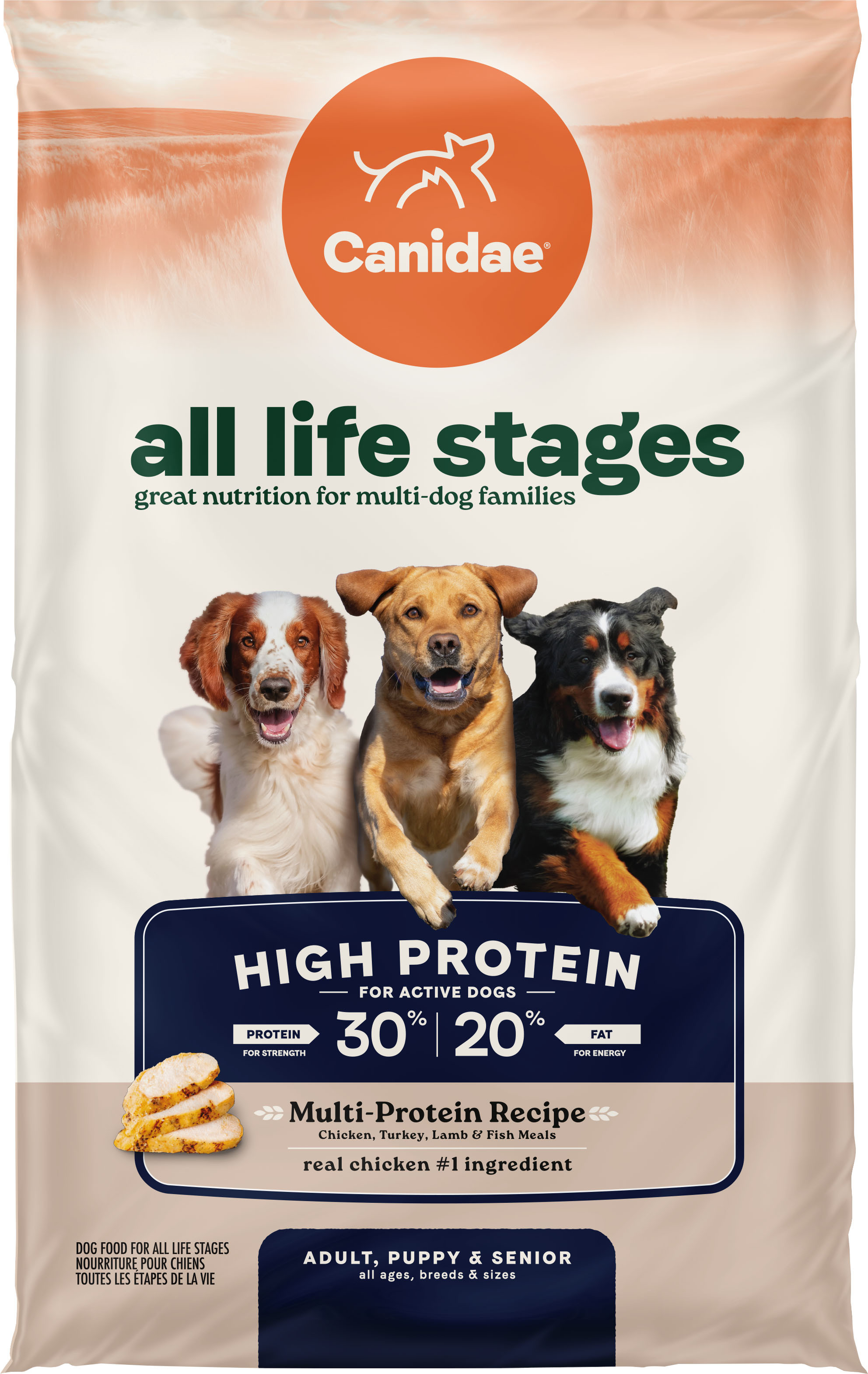ALL LIFE STAGES HIGH PROTEIN DOG FOOD | CHICKEN/TURKEY/LAMB/FISH