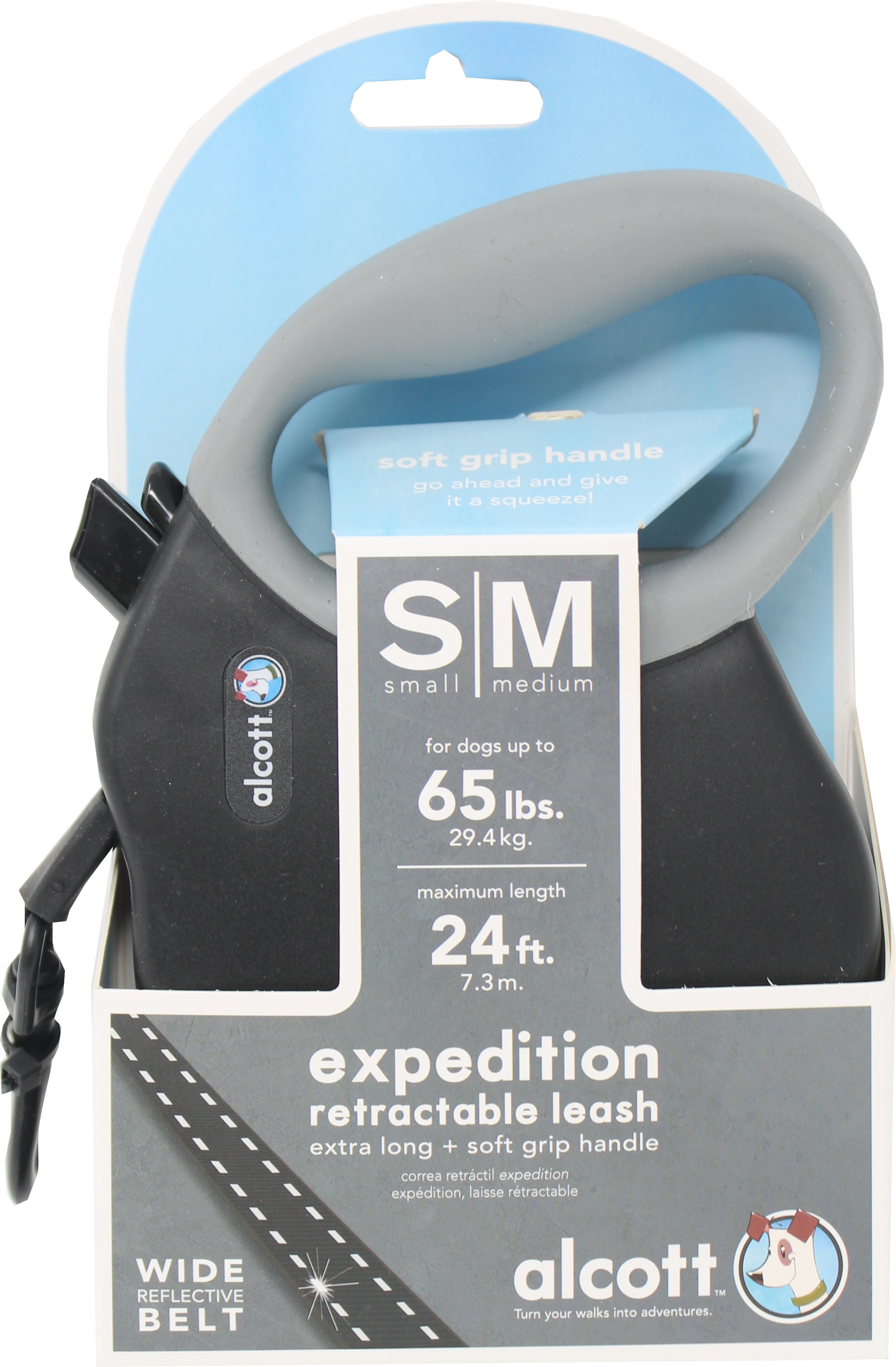 ALCOTT EXPEDITION RETRACTABLE BELT LEASH | RED | SM/MD-24 FT | 067170 -  Bradley Caldwell, Inc