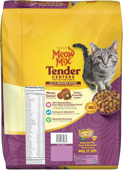 MEOW MIX TENDER CENTERS DRY CAT FOOD | CHICKEN/TUNA | 14.2 LB