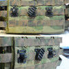 Molle 1" / 25Mm Webbing Adapters Set Green Clip Torch Rail Rig Vest