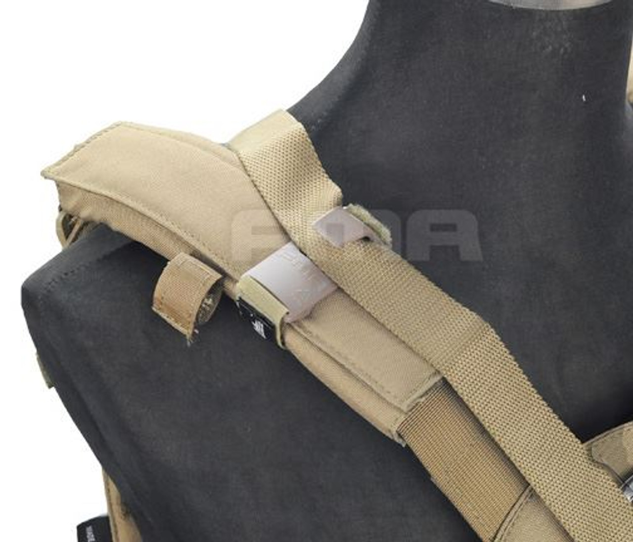 Shoulder Mount Sling Fixed Anchor Hook Clip Molle Chest Rig Fg Green