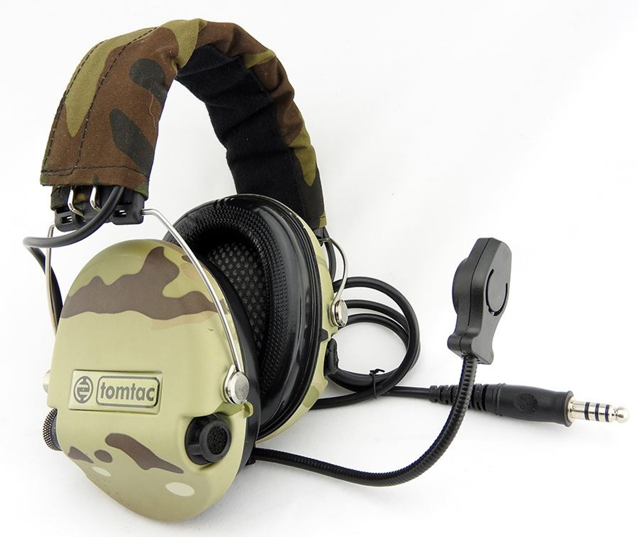 Tomtac Sordin Headset Mic Boom Radio Msa Design Woodland Multicam