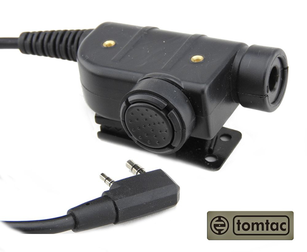 Tomtac Silynx Style Ptt Black 2 Way Radio Switch Sordins Comtac Kenwood 2 Pin