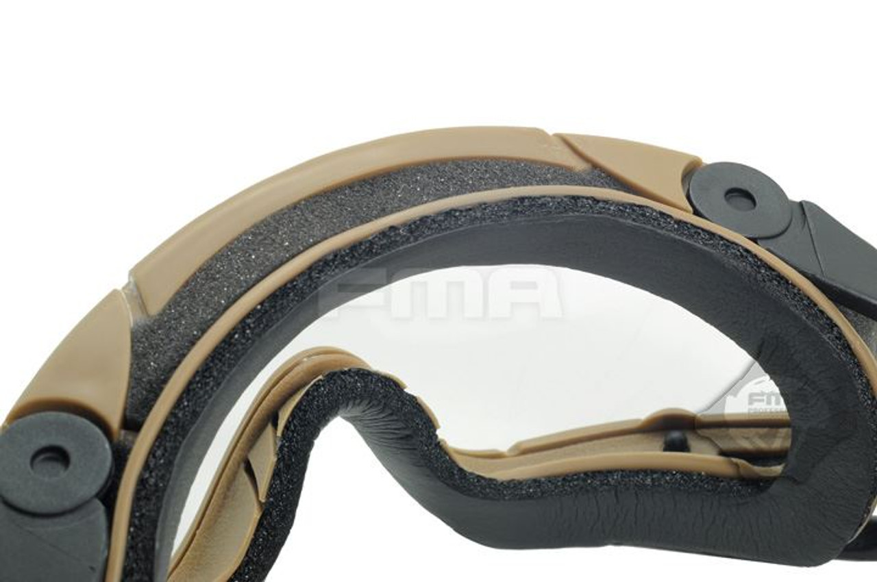 Paintball Ops Core Jump Tactical Clear Si Goggles Glasses Tan Sand De