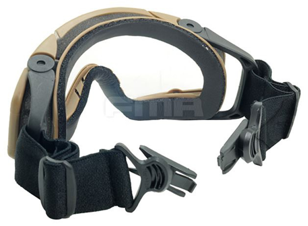 Paintball Ops Core Jump Helmet Rail Clear Si Goggles Glasses Tan Sand De