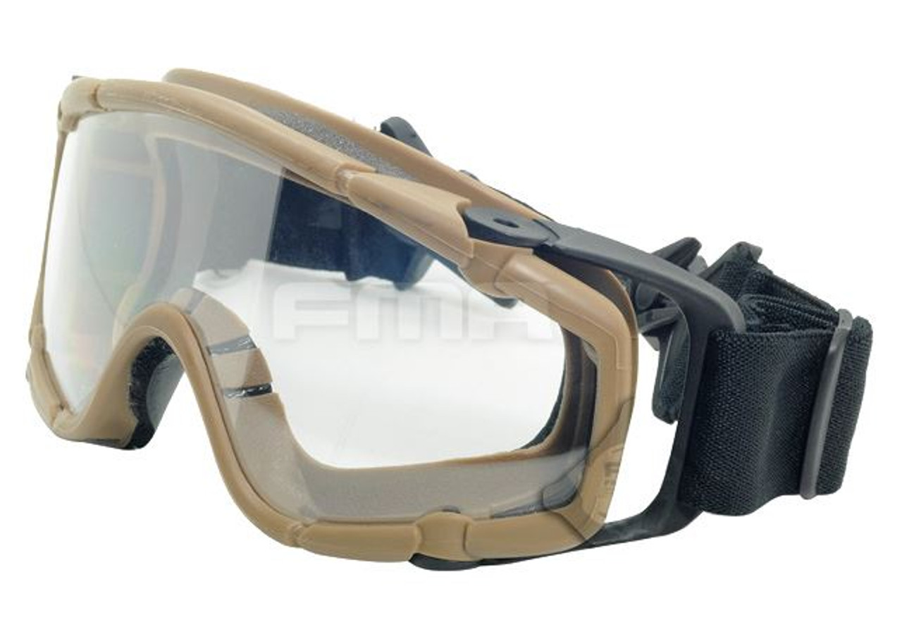Paintball Ops Core Jump Helmet Rail Clear Si Goggles Glasses Tan Sand De