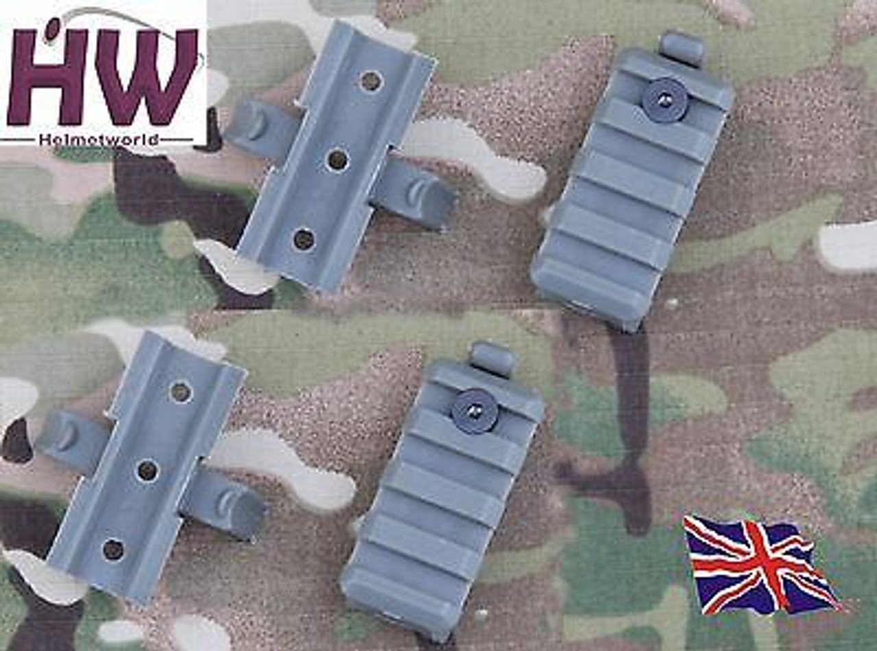 Af Core Ops Mich Green Od Fg Helmet Rail Clips Block Mounts Uk