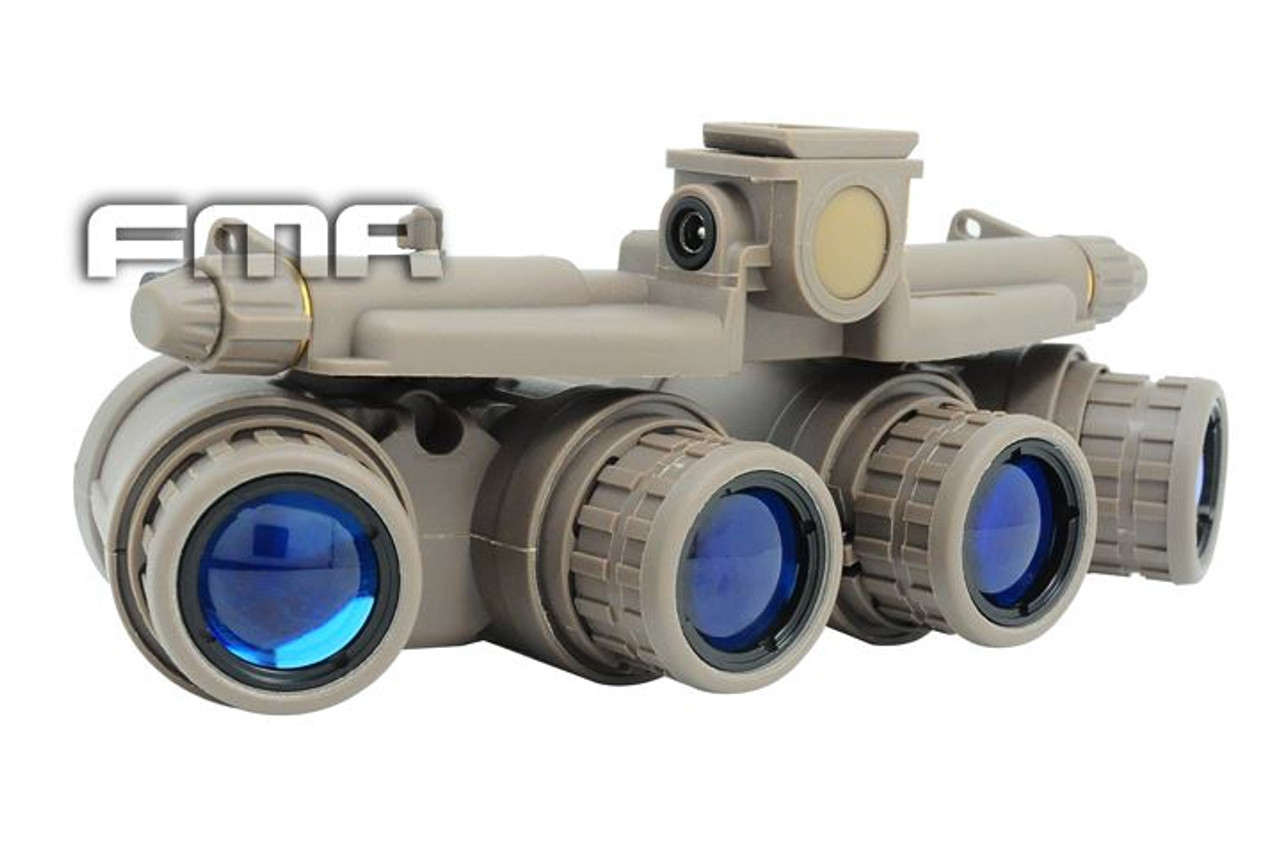 Dummy Quad Night Vision Goggles Tan Sand De Brown Gpnvg 18 Uk With Led