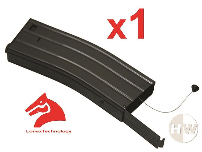 M4 M16 Scar Metal Black Lonex Flash Magazine Mag 360Rds Asg Pull Cord