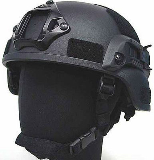 Mich Helmet With Rails Tactical Black Fibreglass Uk