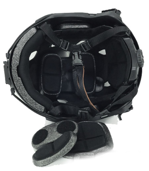 Black Swat Core Ops Tactical Helmet Jump Rail