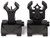 Front Back Flipup Sights M4 Iron Sight Black Flip Up Diamond Troy Style