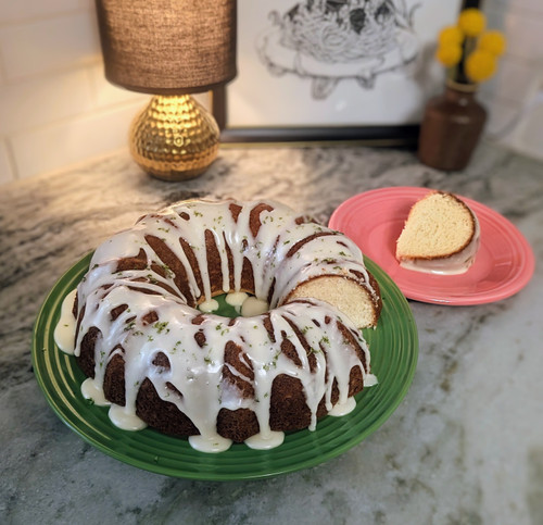 Persian Lime Olive Oil Cake with Rosé Balsamic Drizzle