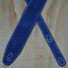 Colonial Leather Blue Double Suede Guitar Strap