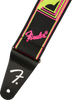 Fender Neon Monogrammed Strap, Yellow/Pink