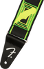 Fender Neon Monogrammed Strap, Green/Yellow