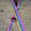 Colonial Leather Peace Rainbow Printed Webbing Guitar Strap