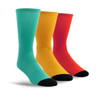 Fender "Exploded Logo" Large Crew Socks in Assorted Colours - 3-Pair (Perris Licensed)