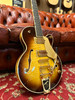 Gretsch Broadkaster Jr. LX Figured Center Block with String-Thru Bigsby and Gold Hardware, Ebony Fingerboard, Caramel Dawn