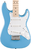 Squier Mini Stratocaster, Maple Fingerboard, White Pickguard, California Blue
