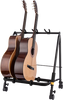 Hercules GS523B PLUS 3-Space Guitar Rack with Casters