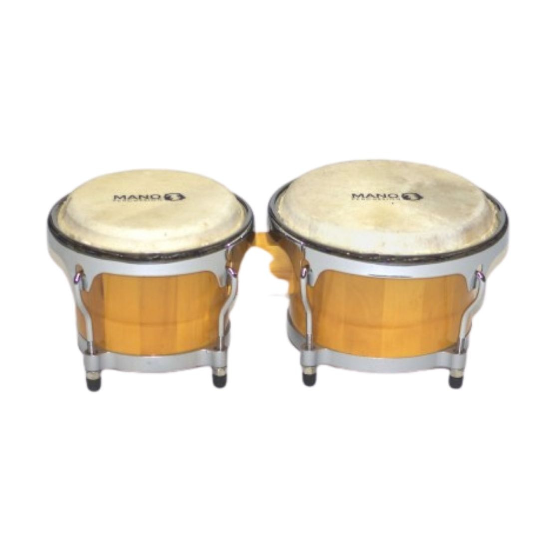 Mano Percussion 7" and 8 1/2" Bongos Natural Gloss (MP1769NA)