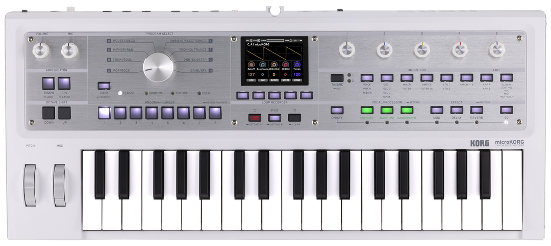 Korg microKorg 2 Synthesizer & Vocoder - White (Limited Edition)