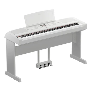 Yamaha DGX670WH Portable Grand Piano Keyboard - Stand and Triple Pedal Included