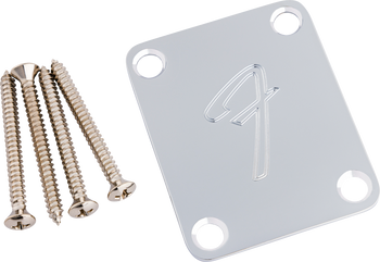 Fender 4-Bolt Vintage-Style Neck Plate "F" (Chrome)