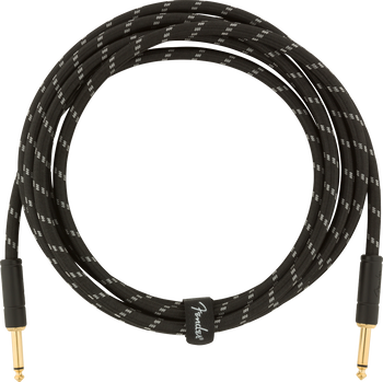 Fender Deluxe Series Instrument Cable, Straight/Straight, 10', Black Tweed