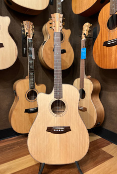 Cole Clark FL2EC-LH-BMR - Left Handed FL Dreadnought 2 - Bunya Maple with Rosewood Fretboard