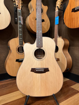 Cole Clark FL2EC-LH-BMR - Left Handed FL Dreadnought 2 - Bunya Maple with Rosewood Fretboard