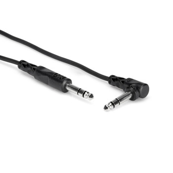 Hosa CSS-103R Balanced Interconnect Cable 1/4" TRS to RA 1/4" TRS - 3ft