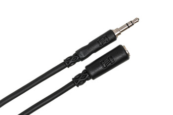Hosa MHE-110 Headphone Extension Cable 3.5mm TRS Male to Female - 10ft
