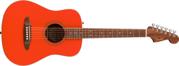 Fender California Standard Redondo Mini with Bag, Spruce Top, Fiesta Red