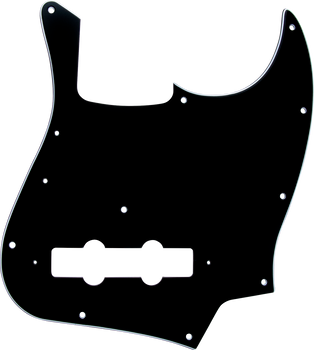 Fender Pure Vintage Pickguard, Jazz Bass '70s, 10-Hole Mount, Black, 3-Ply Fender Pure Vintage Pickguard, Jazz Bass '70s, 10-Hole Mount, Black, 3-Ply