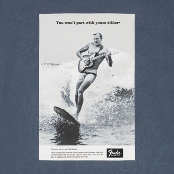 Fender Vintage Ad Surfer Tee, Ocean, M Fender Vintage Ad Surfer Tee, Ocean, M