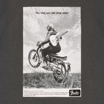 Fender Vintage Ad Biker Tee, Graphite, S Fender Vintage Ad Biker Tee, Graphite, S