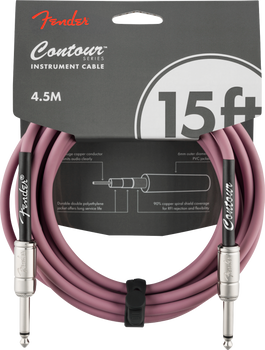 Fender Contour Instrument Cable, Burgundy Mist, 15'
