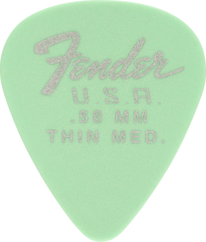 Fender Dura-Tone 351 Picks, .58mm, Surf Green, 12-Pack
