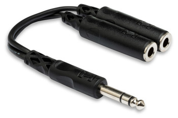 Hosa YPP-118 Y Cable 1/4" TRS to Dual 1/4" TRSF